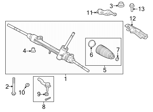 2023 Toyota GR Corolla Steering Column & Wheel, Steering Gear & Linkage Diagram 1 - Thumbnail