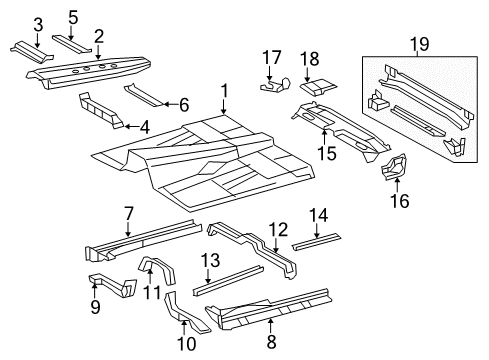 2016 Toyota Tundra Cab - Floor Diagram 3 - Thumbnail