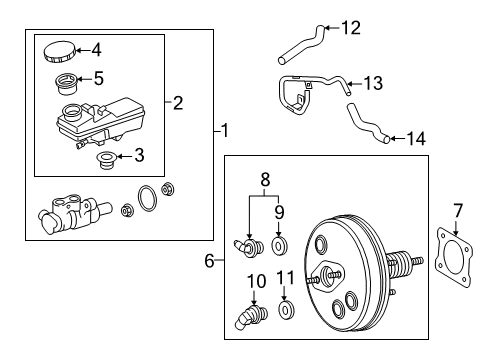 2017 Toyota Corolla iM Tube, Hose To Hose Diagram for 44763-12550