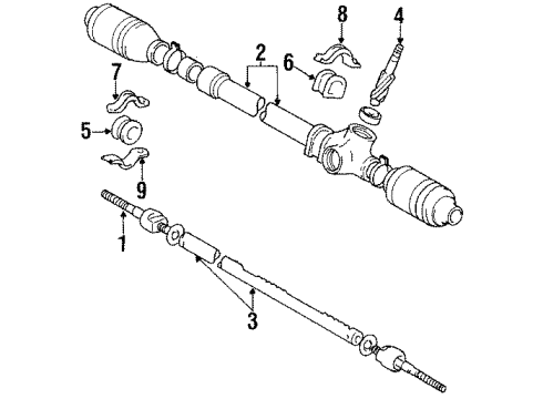 1984 Toyota Tercel Steering Column & Wheel, Steering Gear & Linkage Diagram 3 - Thumbnail