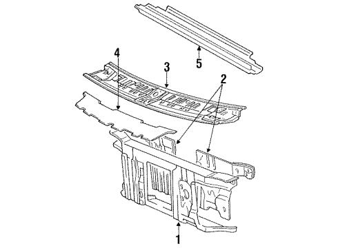 1993 Toyota Previa Cowl Diagram