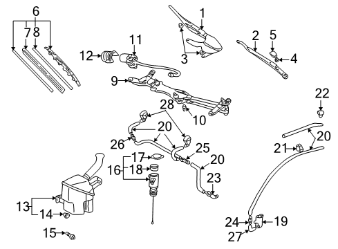 2001 Toyota Prius Tube, Rubber Diagram for 90099-33080