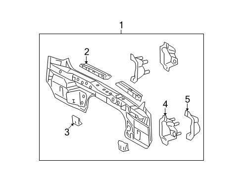 2008 Toyota Highlander Plate, Rear Bumper Arm Support, RH Diagram for 58321-48010