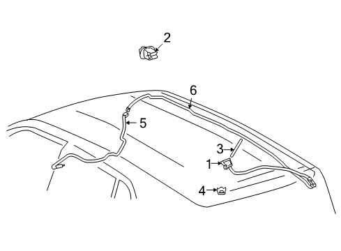 2012 Scion xD Nut, Antenna Diagram for 86396-20040