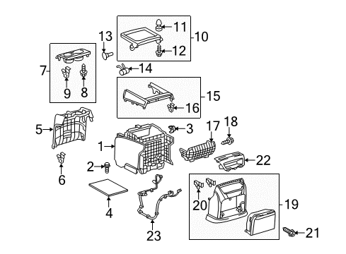 2011 Toyota Sienna Box Sub-Assembly, CONSOL Diagram for 58803-08010