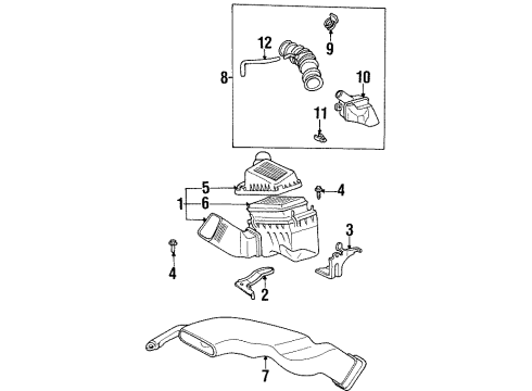 1997 Toyota Paseo Cleaner Assy, Air Diagram for 17700-11871