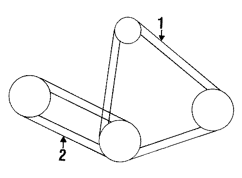 1998 Toyota Avalon Belts & Pulleys Diagram