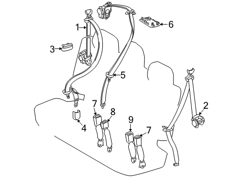 2013 Toyota Land Cruiser Seat Belt Diagram 3 - Thumbnail