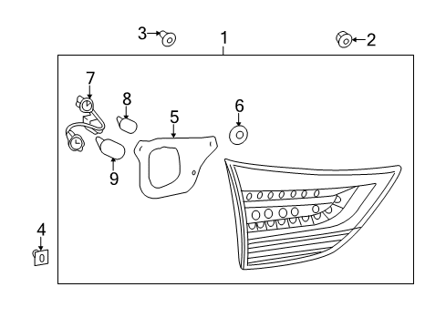 2018 Toyota Sienna Bulbs Diagram 6 - Thumbnail