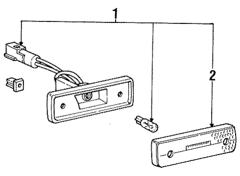 1988 Toyota Land Cruiser Front Lamps - Side Marker Lamps Diagram