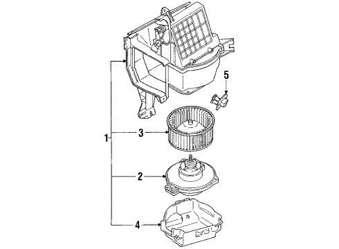 1992 Toyota 4Runner Blower Motor & Fan, Air Condition Diagram