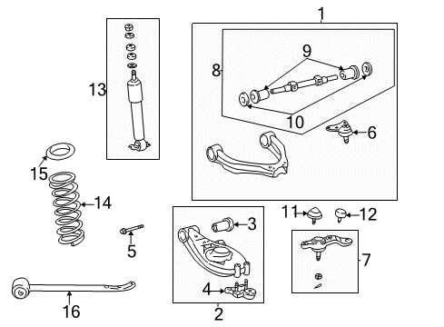 1997 Toyota Tacoma Bush, Lower Arm Diagram for 48654-35080