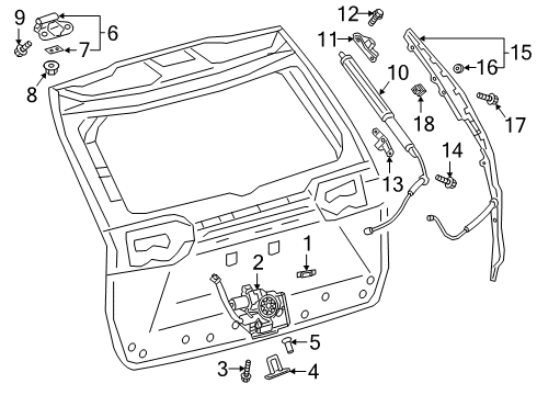 2022 Toyota RAV4 Lift Gate - Body & Hardware Diagram 2 - Thumbnail