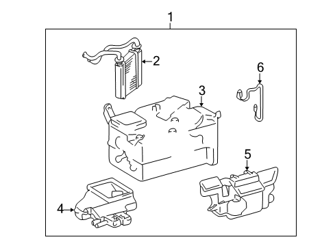 2005 Scion xA Heater Core & Control Valve Diagram