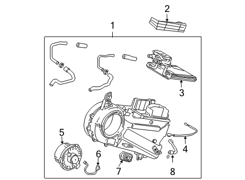 2008 Toyota Sienna A/C Evaporator Components Diagram