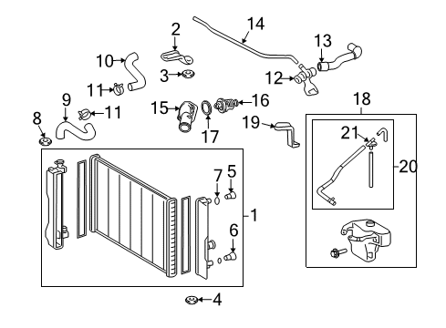 2013 Toyota Matrix Radiator & Components Diagram 2 - Thumbnail