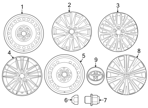 2019 Toyota Camry Wheel, Disc Diagram for 42611-06F70