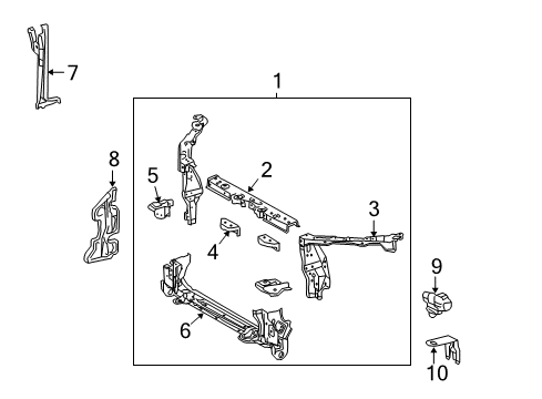 2012 Toyota Corolla Radiator Support Diagram 2 - Thumbnail