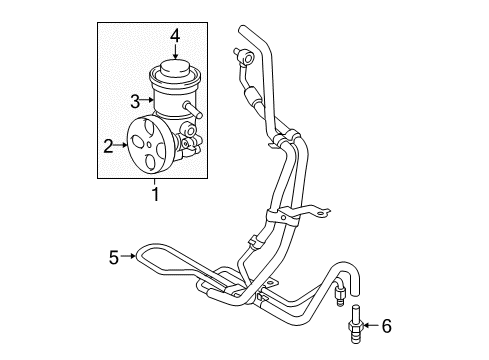 2013 Toyota Tacoma P/S Pump & Hoses, Steering Gear & Linkage Diagram 2 - Thumbnail