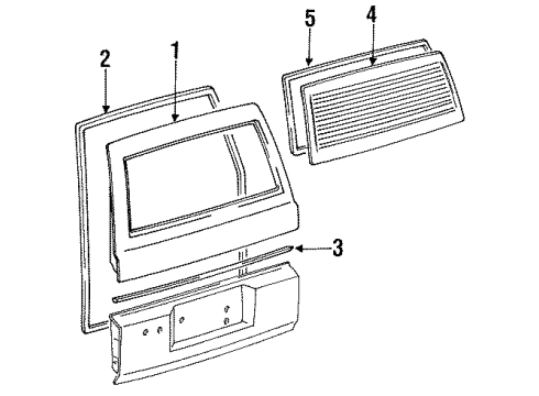 1991 Toyota Land Cruiser Gate & Hardware Diagram