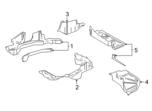 2017 Toyota Prius Prime Rear Body & Floor - Splash Shields Diagram