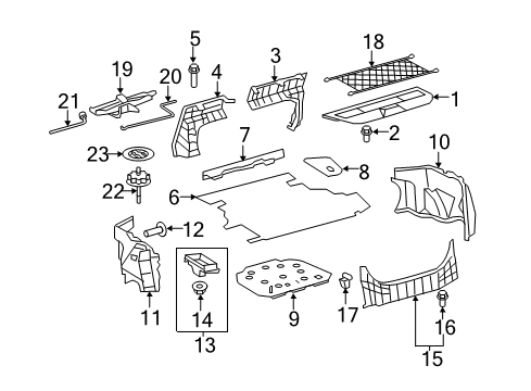 2008 Toyota Camry Interior Trim - Rear Body Diagram 2 - Thumbnail