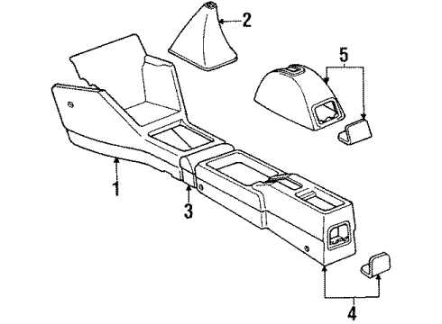 1988 Toyota Tercel Center Console Diagram 2 - Thumbnail