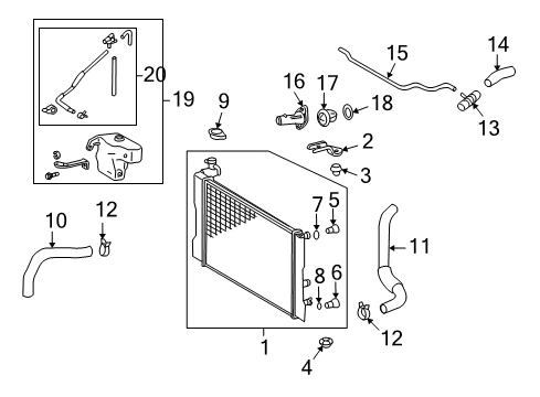 2013 Toyota Matrix Radiator & Components Diagram 3 - Thumbnail