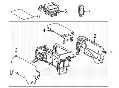 2019 Toyota Mirai Rear Console Diagram