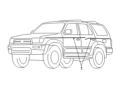 1999 Toyota 4Runner Stripe,4RUN,Brown LH Diagram for 00211-8L964-06