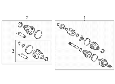 2022 Toyota Highlander Drive Axles - Rear Diagram 1 - Thumbnail