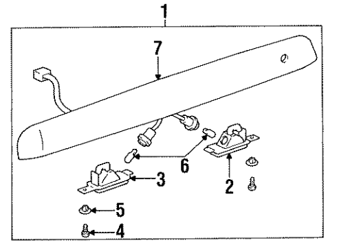 1994 Toyota Camry License Lamps Diagram 2 - Thumbnail