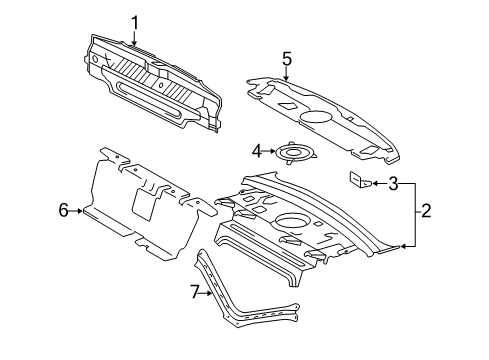 2012 Toyota Avalon Bracket, Child Restraint Seat Tether Anchor Diagram for 73719-33010