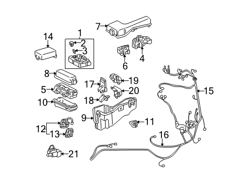 2004 Toyota Avalon Electrical Components Diagram