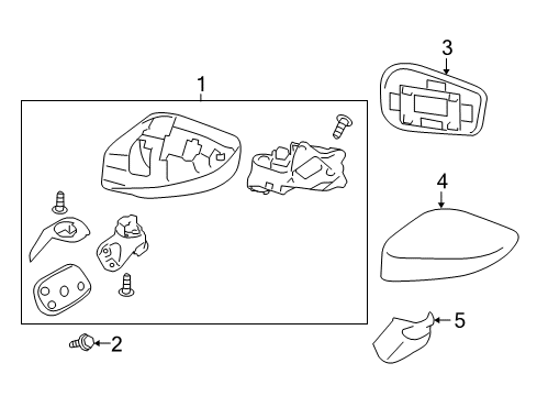 2018 Toyota 86 Mirror Assembly, Passenger Side Diagram for SU003-07473