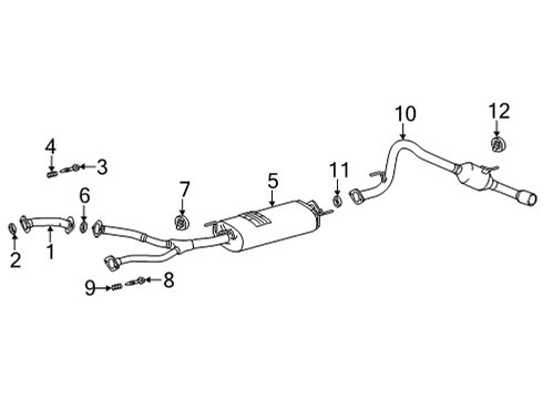 2024 Toyota Tundra Exhaust Components Diagram