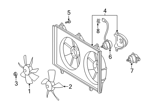 2003 Toyota Solara Cooling Fan Diagram 1 - Thumbnail