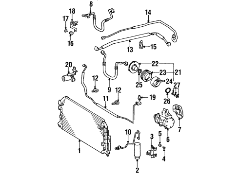 1995 Toyota Avalon Pipe, Cooler Refrigerant Liquid, A Diagram for 88716-33230