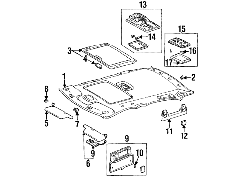 1998 Toyota Avalon Sunroof Diagram 1 - Thumbnail