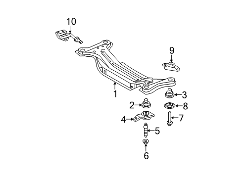 2006 Toyota Highlander Suspension Mounting - Rear Diagram 2 - Thumbnail