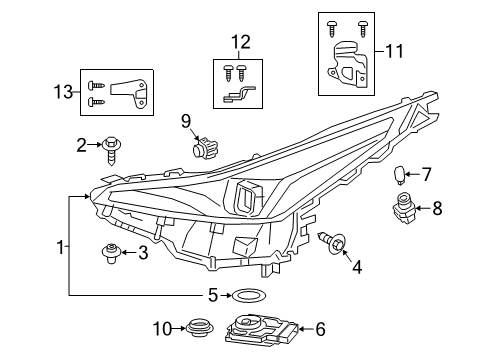 2020 Toyota Prius Computer Sub-Assembly H Diagram for 81016-47880