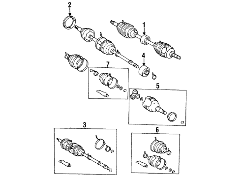 1995 Toyota Corolla Drive Axles - Front Diagram