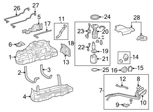 2021 Toyota 4Runner Tube Sub-Assembly, Fuel Diagram for 77012-35090