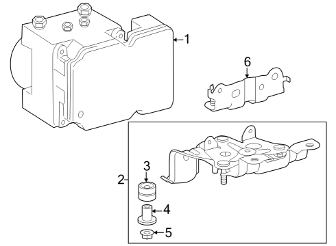 2024 Toyota Sequoia ACTUATOR ASSY, BRAKE Diagram for 44050-0C371