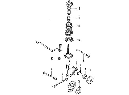 1991 Toyota Corolla Front Disc Brake Pad Kit Diagram for 04465-12010