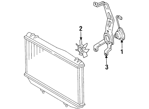 1995 Toyota Supra Cooling System, Radiator, Water Pump, Cooling Fan Diagram 2 - Thumbnail