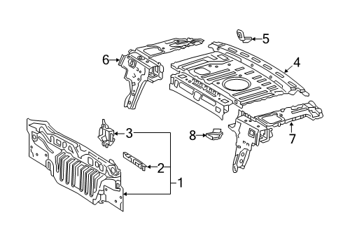 2019 Toyota Avalon Rear Body Diagram