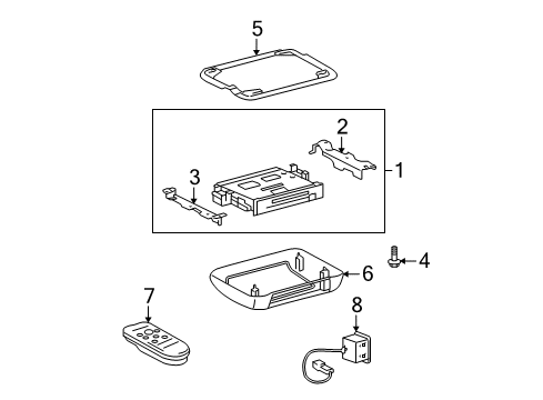 2011 Toyota Highlander Entertainment System Components Diagram 1 - Thumbnail