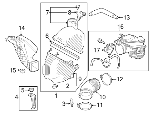 2024 Toyota Grand Highlander CLEANER ASSY, AIR W Diagram for 17700-F0370