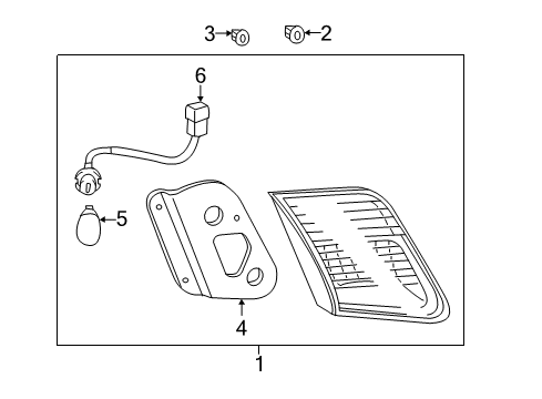 2010 Toyota Camry Lamp Assembly, Rear, LH Diagram for 81590-06230